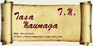 Tasa Maunaga vizit kartica